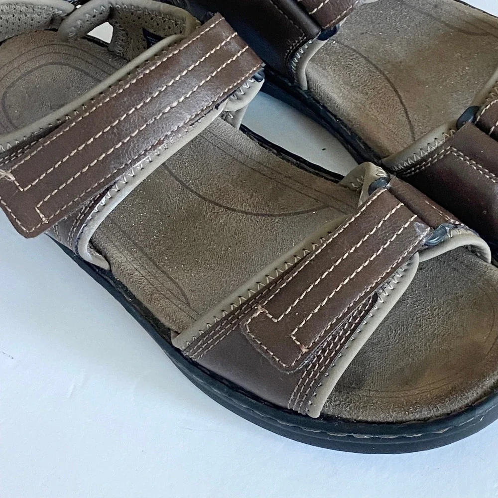 Eddie Bauer Mens Cabos V2 Brown Adjustable Strap Sport Sandals 310867 Size 9